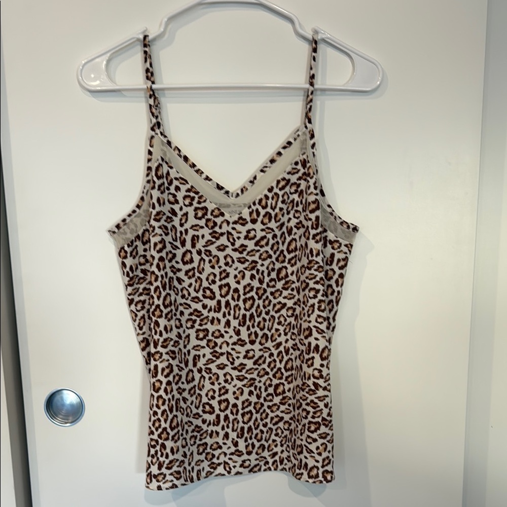 Nine West Brown and Tan Fitted Camisole